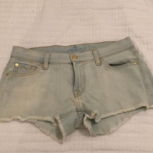 7 for all mankind Low rise denim shorts